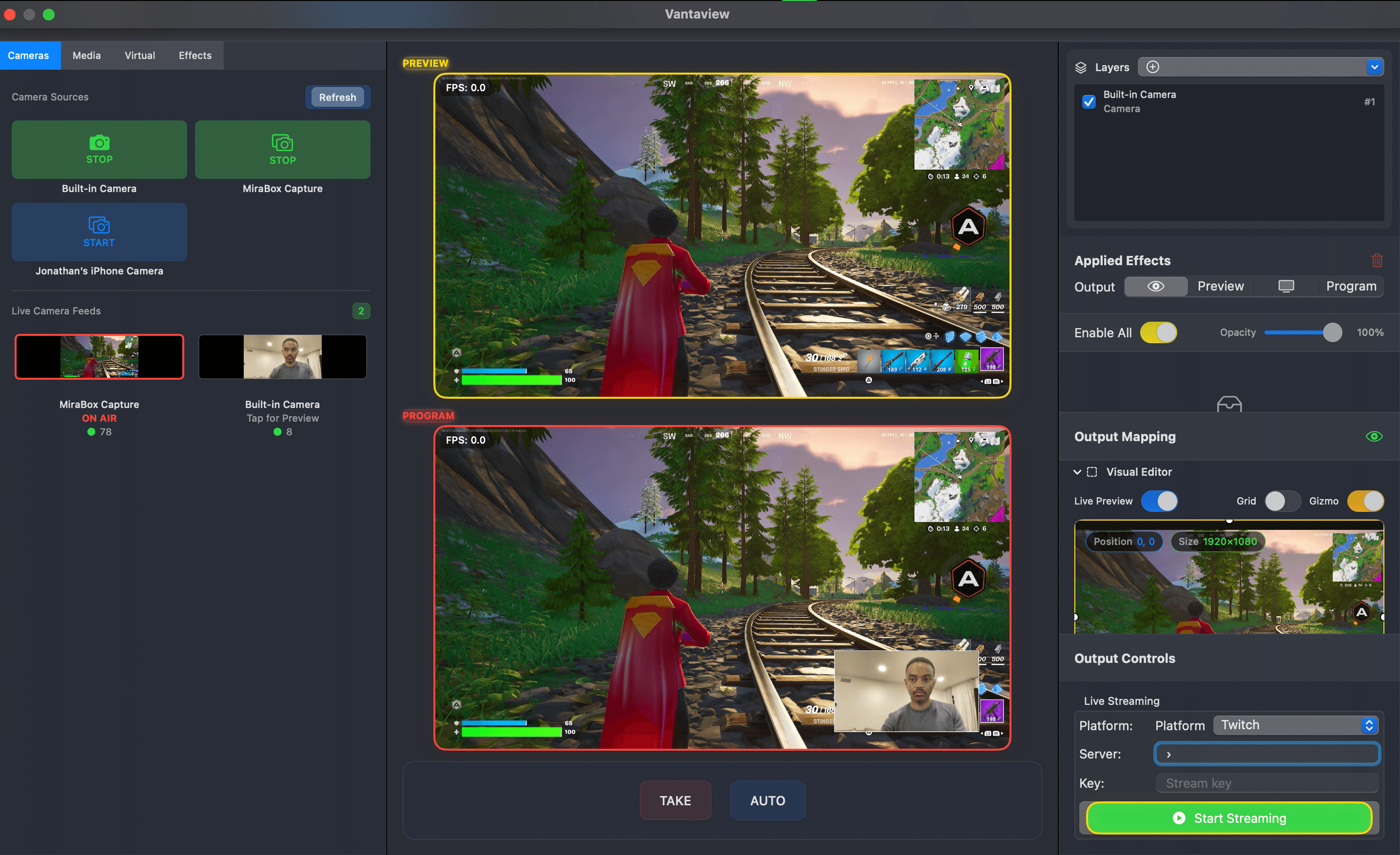 VistaView UI preview 2
