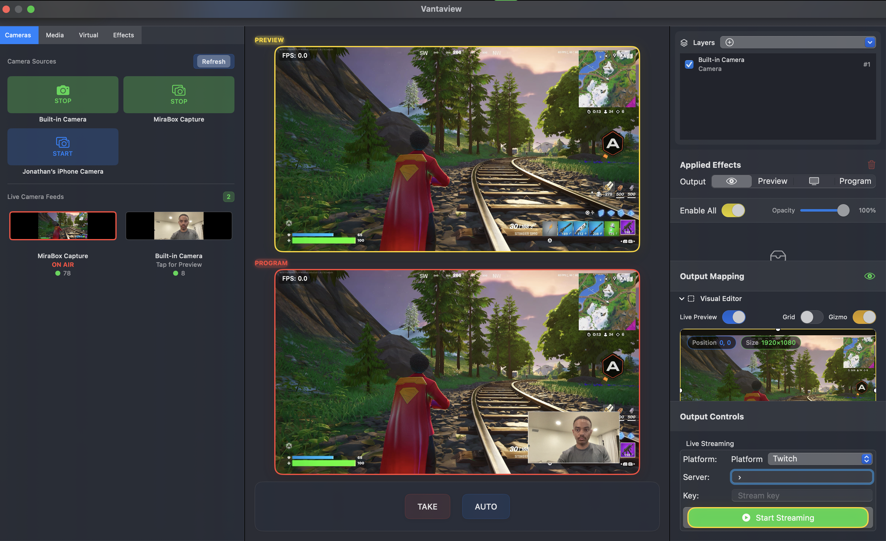 Vantaview switching workflow preview